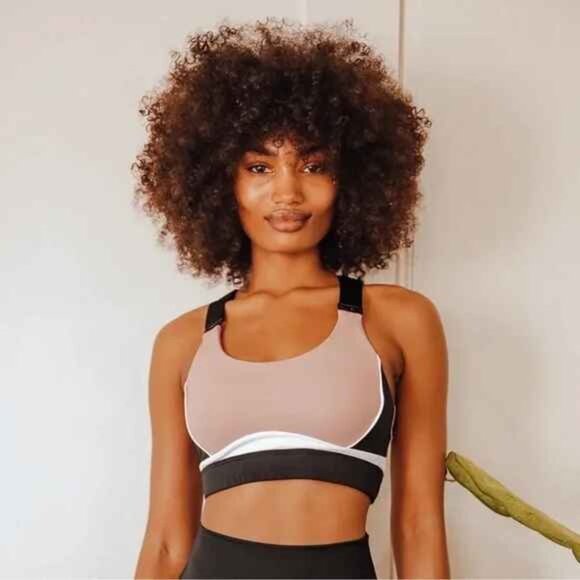 Allfenix Ivy Sports Bra Beige High Impact Color Block size XS NWT - Picture 1 of 11